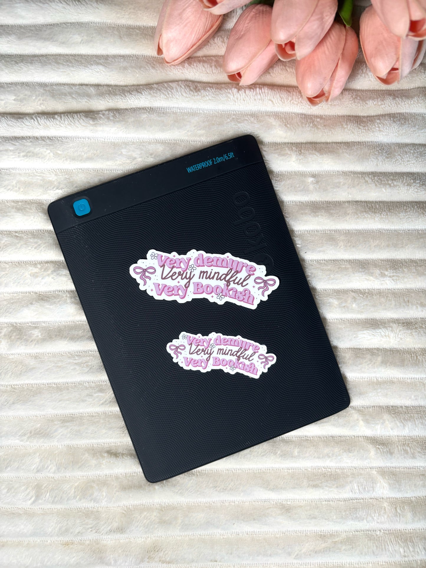 Very Demure Very Mindful Very Bookish Die Cut Sticker