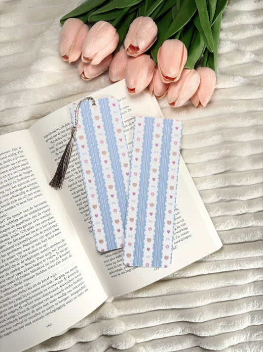 Teddy, Strawberries, Bows & Blossoms Bookmark